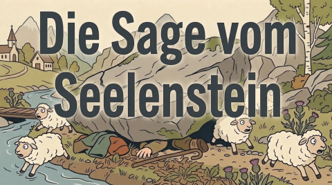 Illustration vom Seelenstein erschlagenen Schäfer